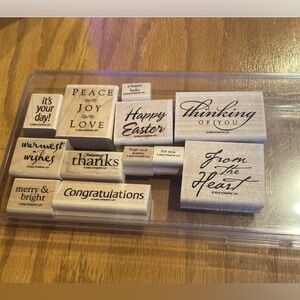 Stampin' Up! All Year Cheer I Wooden Mounted Stamps